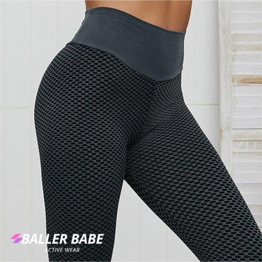 Baller Babe's Signature Scrunch Womens Leggings - sports leggings that hide cellulite