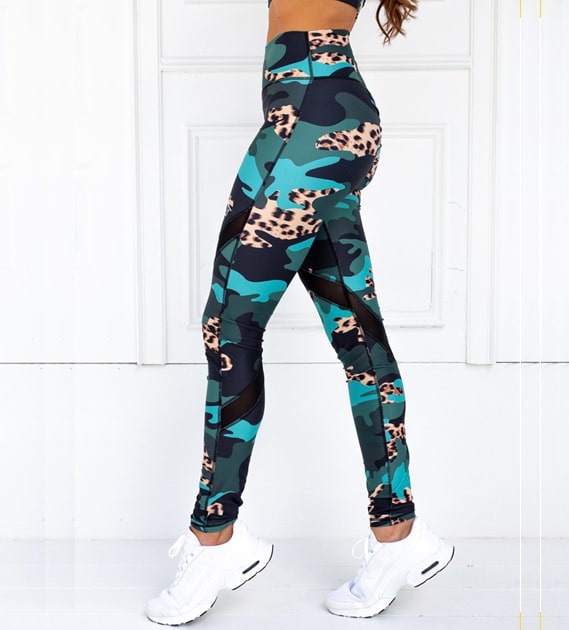 Deezi Active Tracksta Leggings - Black and Thick material works well to hide Underwear under workout tights