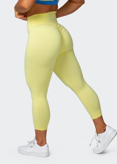 SIGNATURE SCRUNCH 7-8 LEGGINGS - Sunny Lime - butt lift legging