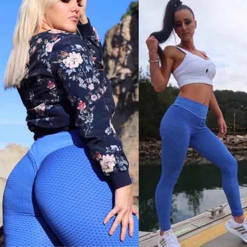 Blue Tiktok Pants by Baller - Babe - Blue Signature Range Baller Babe Leggings