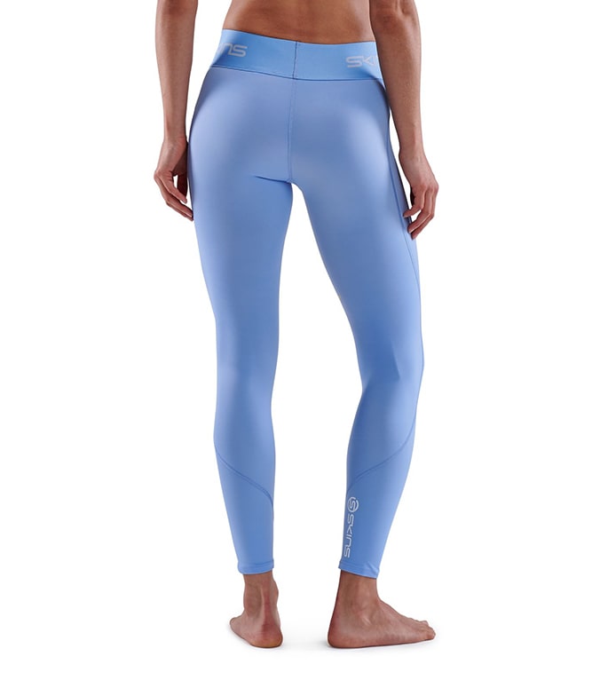 Skins Compression - Skins Series 1 - Women's 7.8 Tights - Sky Blue - Back Skins Compression Leggings - best squat proof compression leggings