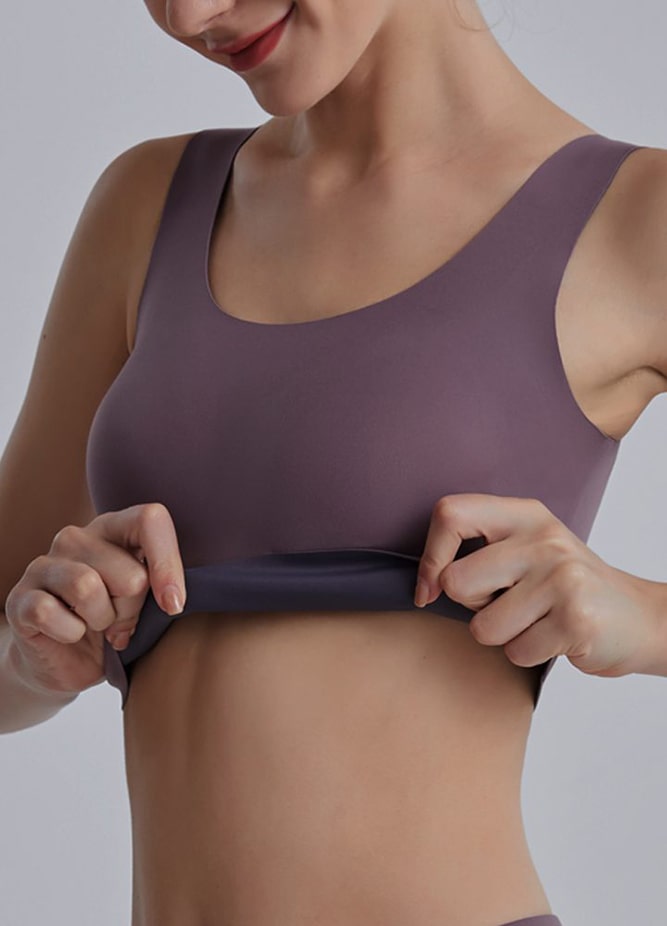La Sculpte - Reversible Sports Bra - Violet + Purple - 1