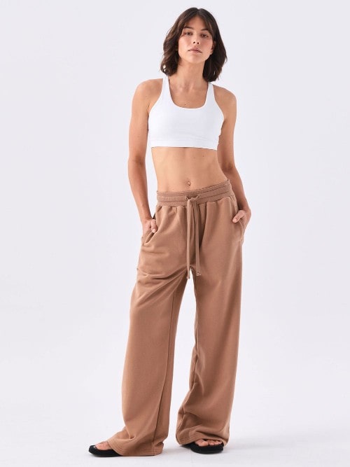 womens track pants wide leg sweatpants Dharma Bums - Wide Leg Sweatpants - Cotton Tracksuit Pants