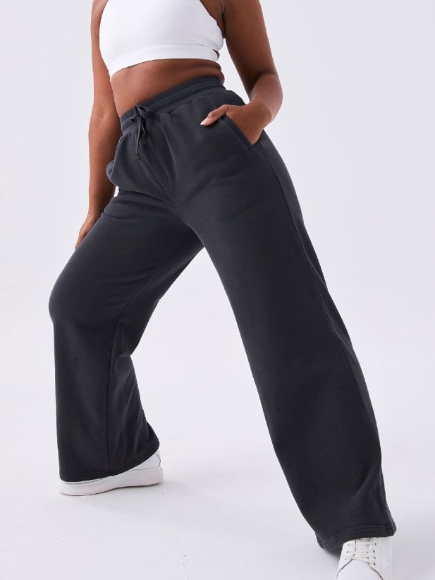 womens track pants Wide Leg Track Pants - Peached Wide Leg Sweatpants - Dharma Bums