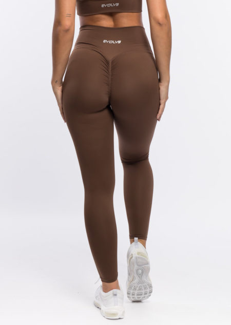 Evolve Apparel - Super Scrunch Leggings - Chocolate Evolve Apparel - Super Scrunch Leggings - Chocolate